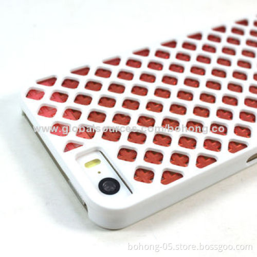PC Cases for iPhone 5S, Inner Transparent PC + Otter Rubber PC Case with Honey PatternNew